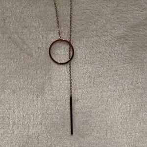 Chic Gold Lariat Minimalist Necklace